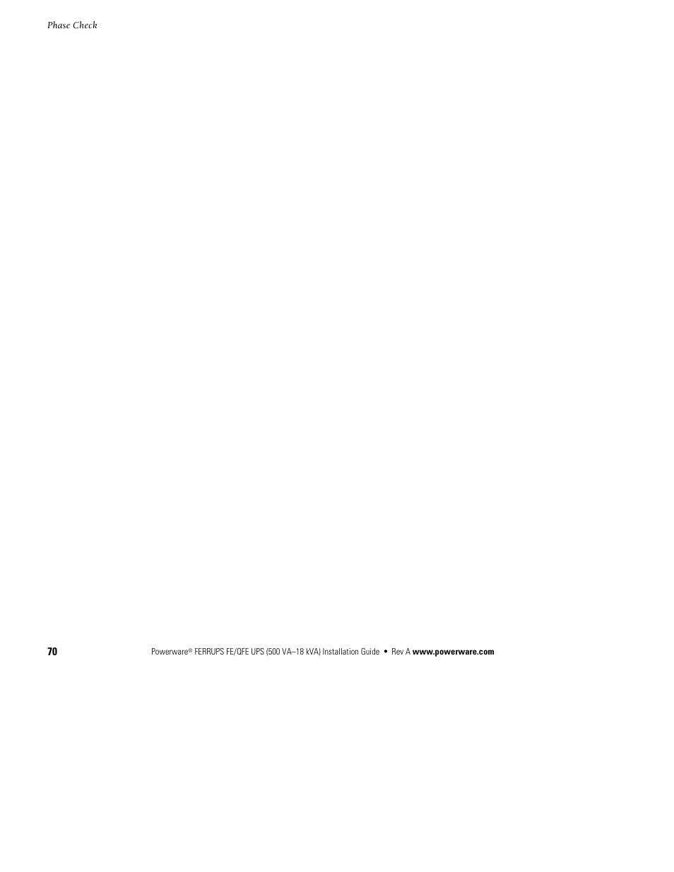 Powerware Ferrups FE/QFE 500VA User Manual | Page 76 / 76