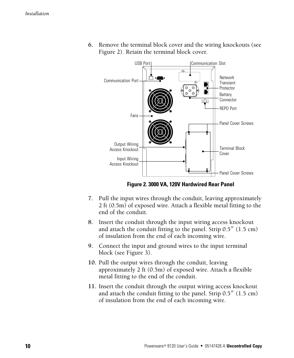 Powerware 700 3000 VA User Manual | Page 16 / 48