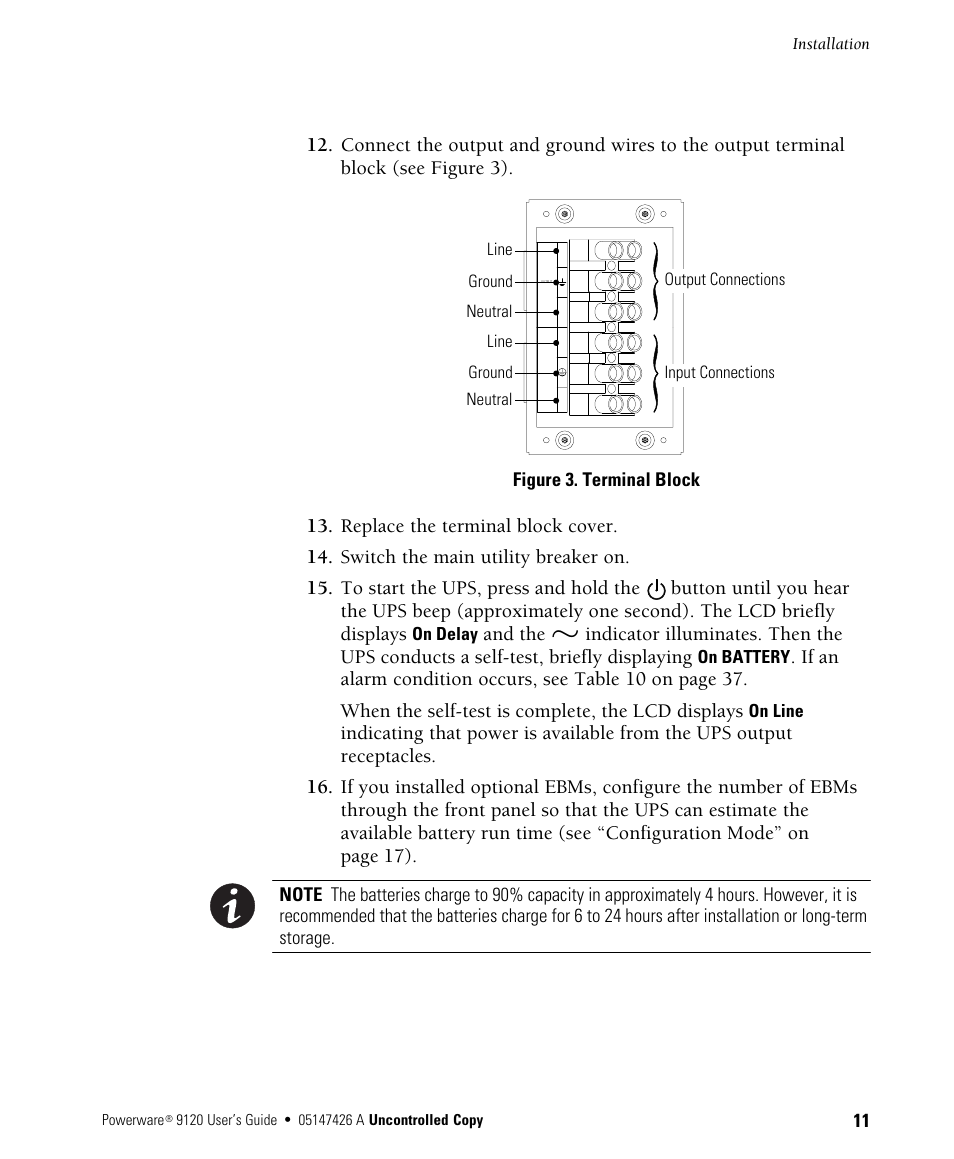 Powerware 700 3000 VA User Manual | Page 17 / 48