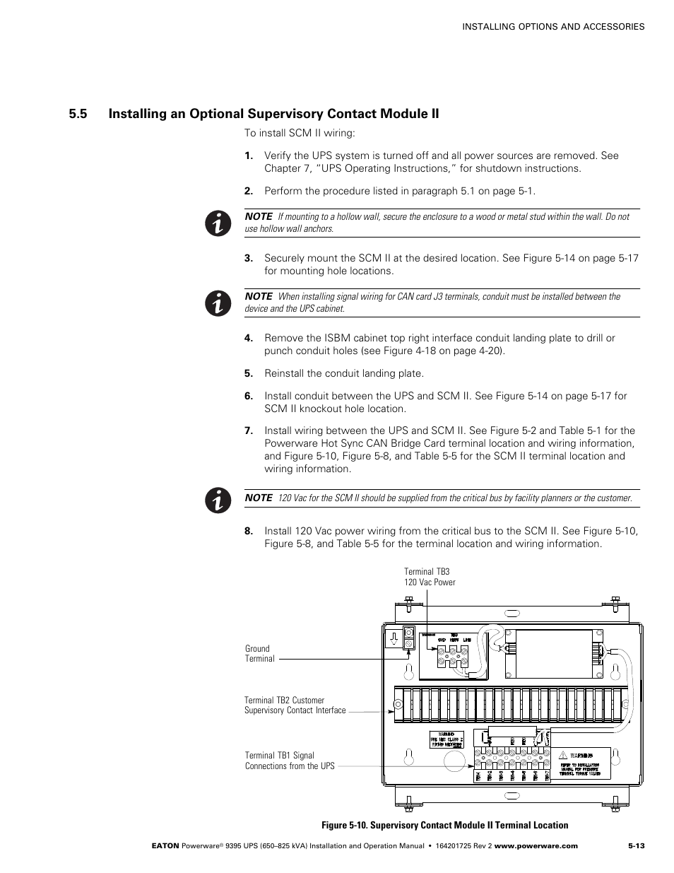 Scm ii (see paragraph 5.5) | Powerware 9395 UPS and Plus 1 UPS 650825 kVA User Manual | Page 105 / 192