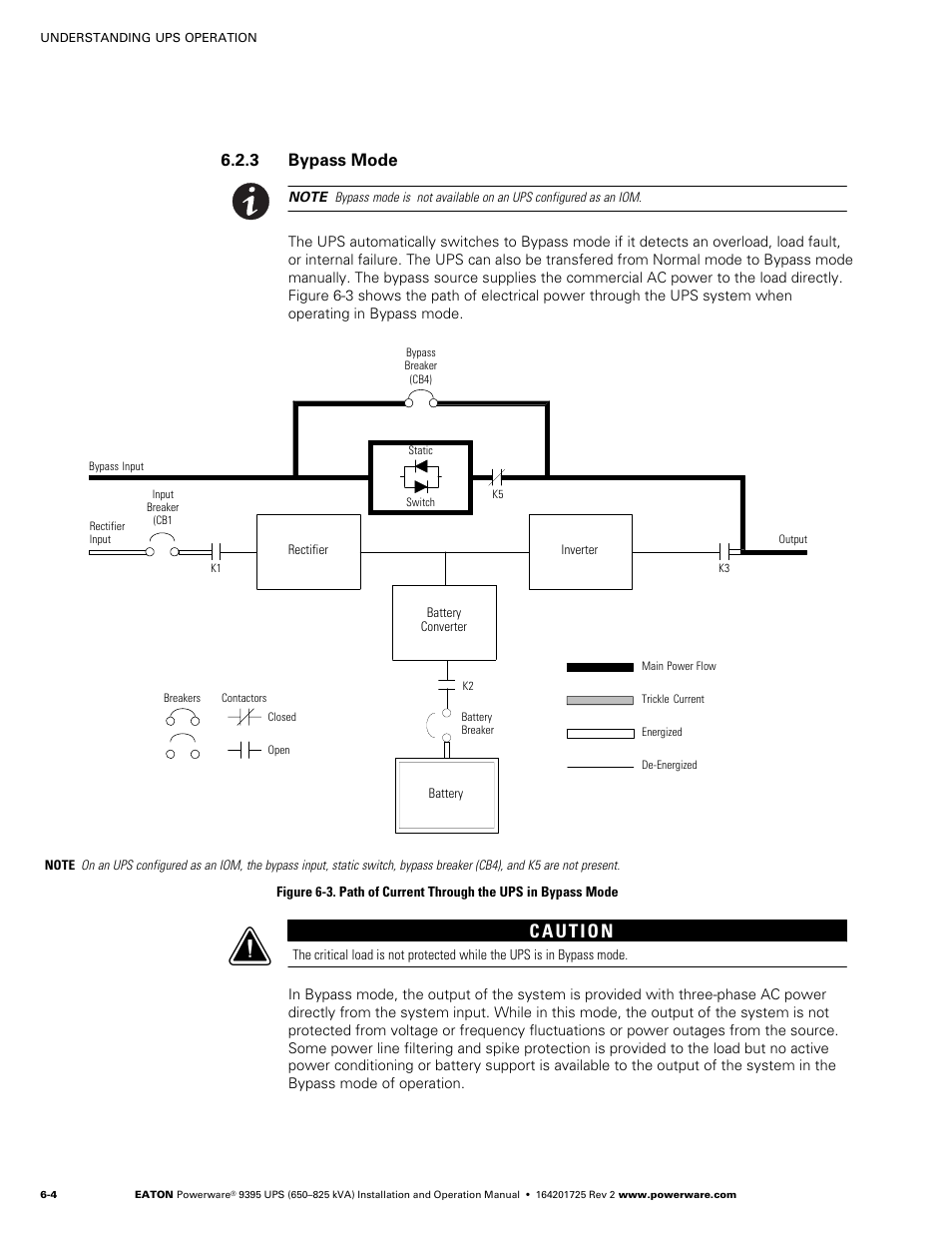 3 bypass mode | Powerware 9395 UPS and Plus 1 UPS 650825 kVA User Manual | Page 116 / 192