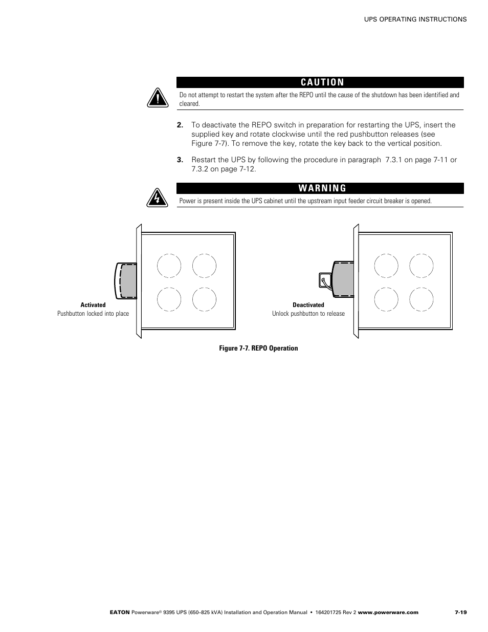 Powerware 9395 UPS and Plus 1 UPS 650825 kVA User Manual | Page 161 / 192