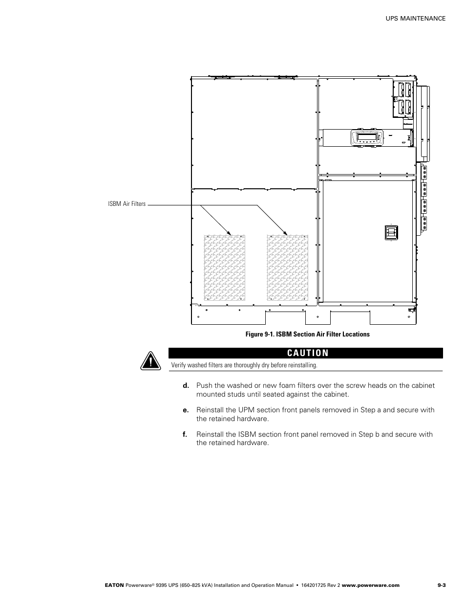 Powerware 9395 UPS and Plus 1 UPS 650825 kVA User Manual | Page 183 / 192