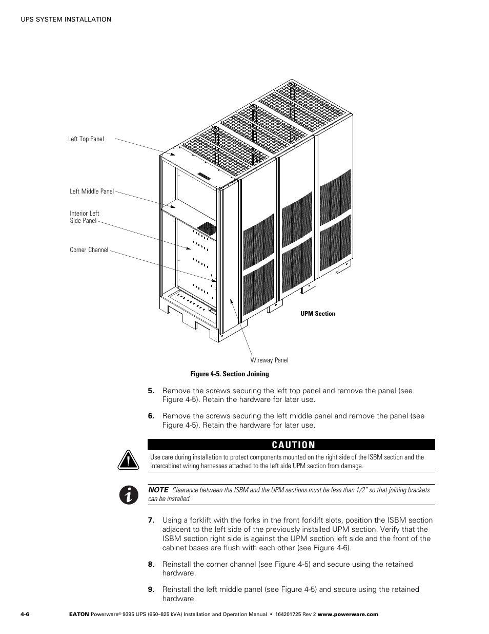 Powerware 9395 UPS and Plus 1 UPS 650825 kVA User Manual | Page 52 / 192