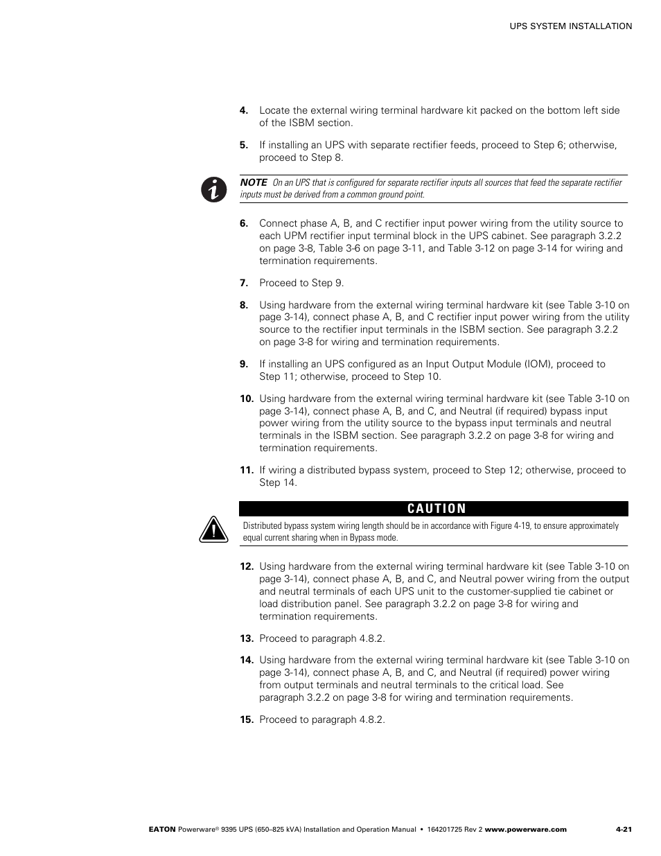 Powerware 9395 UPS and Plus 1 UPS 650825 kVA User Manual | Page 67 / 192