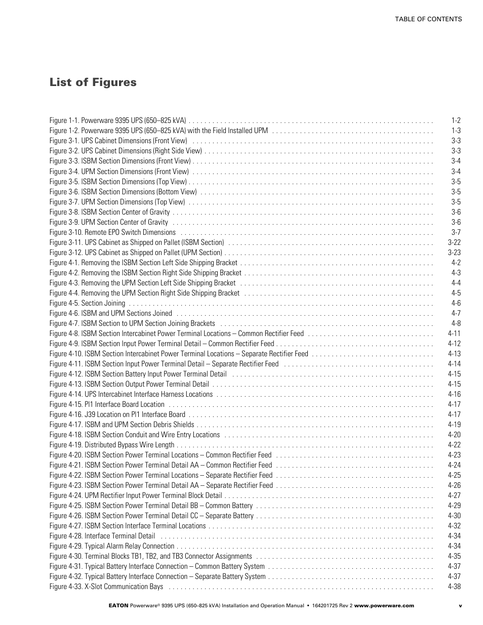 List of figures | Powerware 9395 UPS and Plus 1 UPS 650825 kVA User Manual | Page 7 / 192