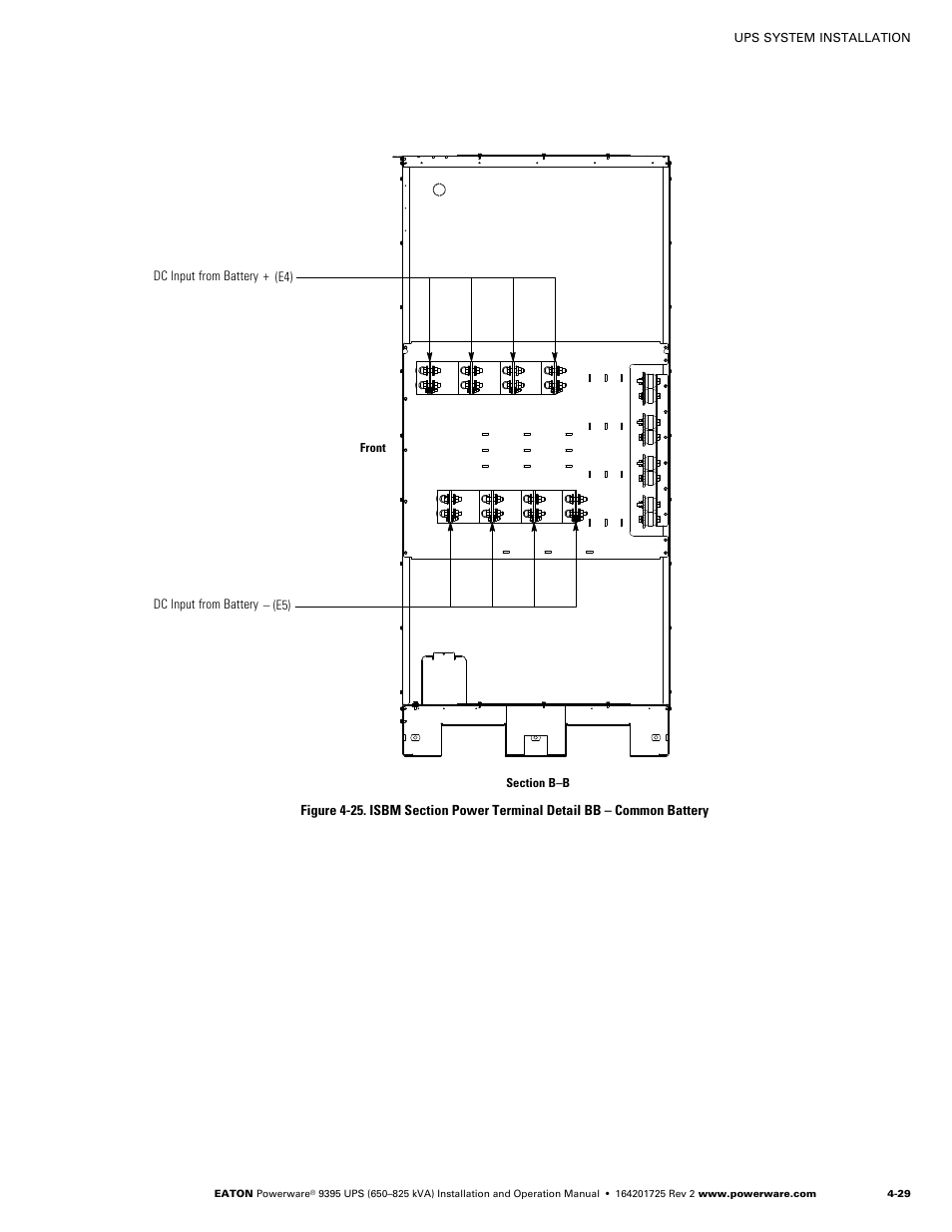 See figure 4-25 | Powerware 9395 UPS and Plus 1 UPS 650825 kVA User Manual | Page 75 / 192