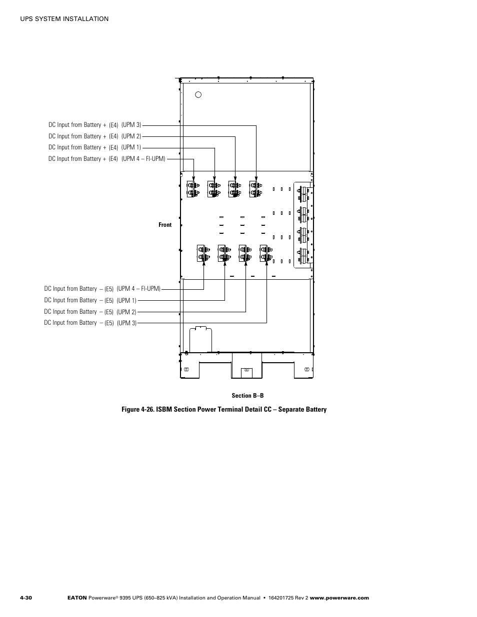 Figure 4-26 for detail bb.) | Powerware 9395 UPS and Plus 1 UPS 650825 kVA User Manual | Page 76 / 192