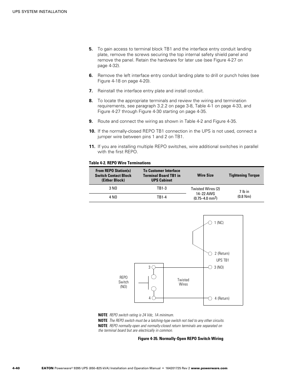 Powerware 9395 UPS and Plus 1 UPS 650825 kVA User Manual | Page 86 / 192