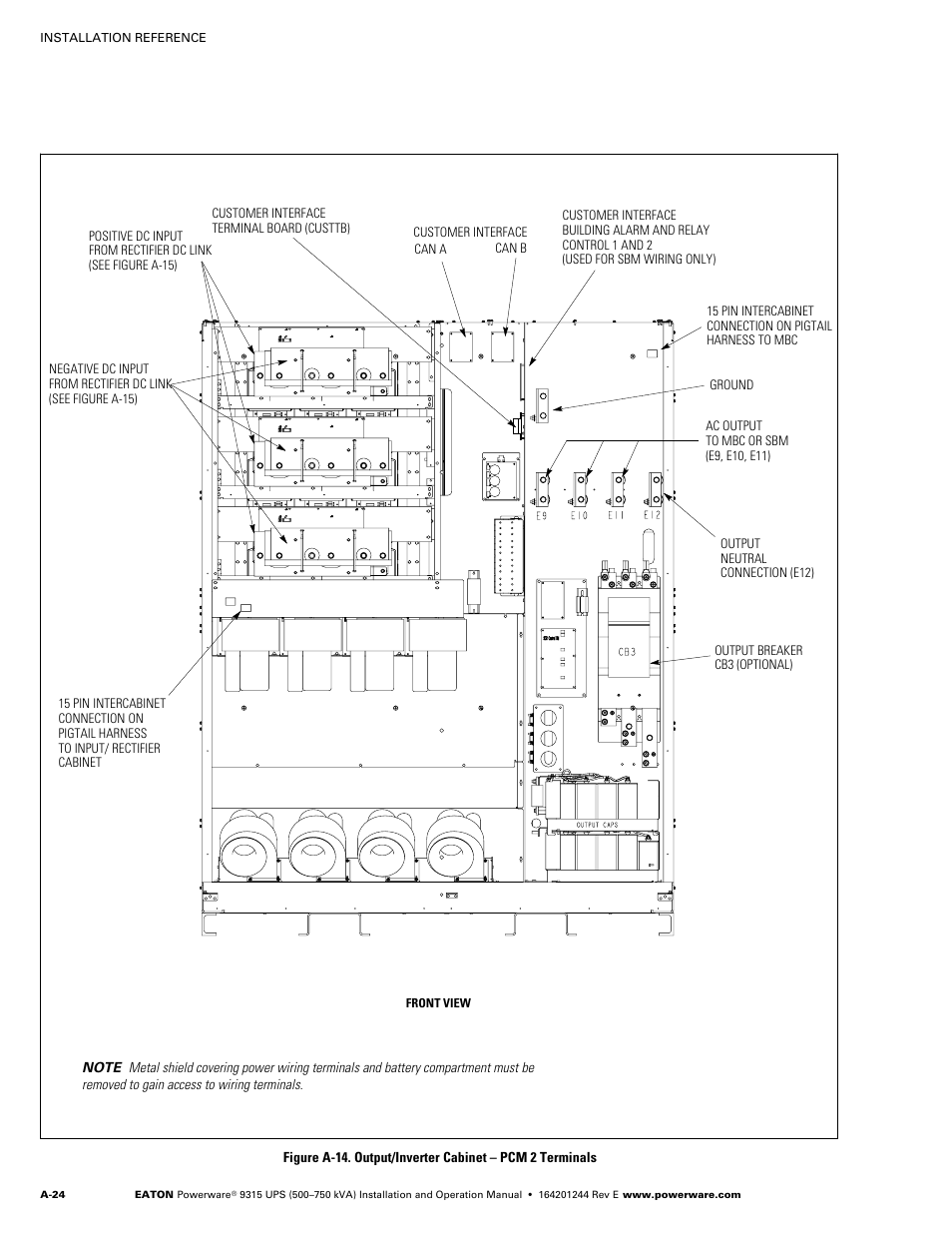 A-24 | Powerware 9315 User Manual | Page 134 / 154