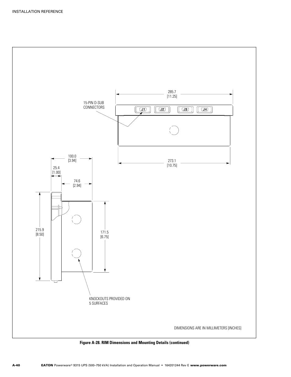 A-40 | Powerware 9315 User Manual | Page 150 / 154