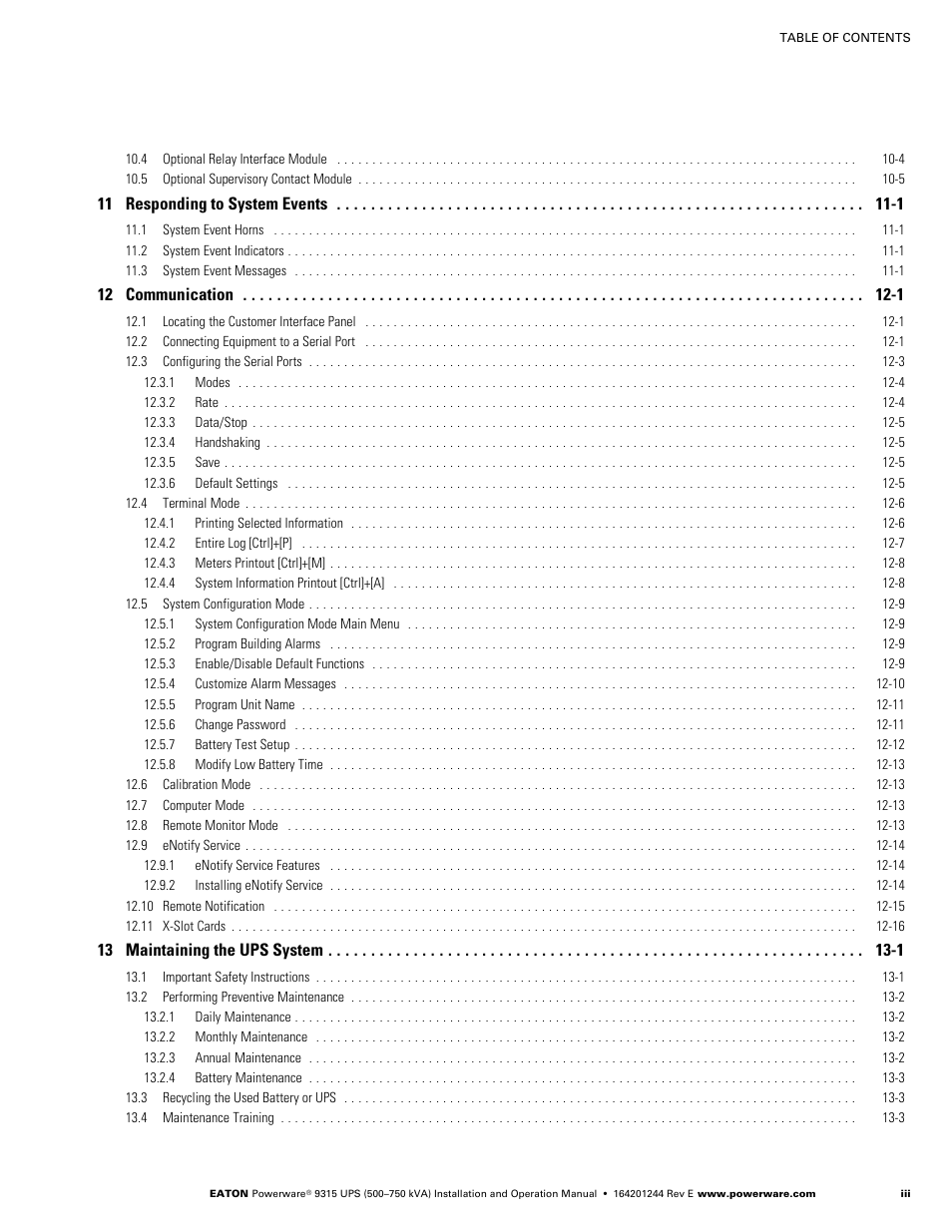 Powerware 9315 User Manual | Page 7 / 154
