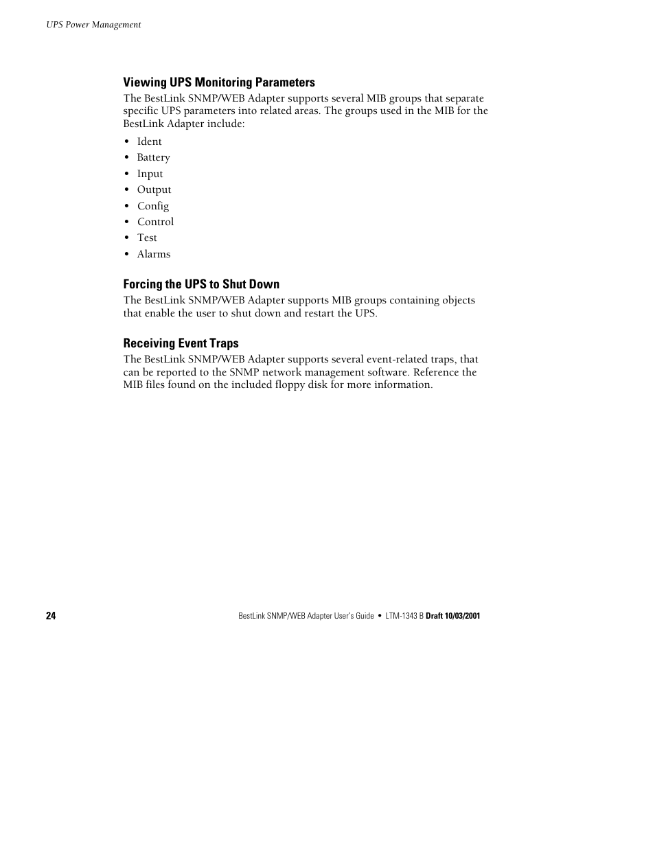 Powerware BestLink IPK-0319 User Manual | Page 30 / 44