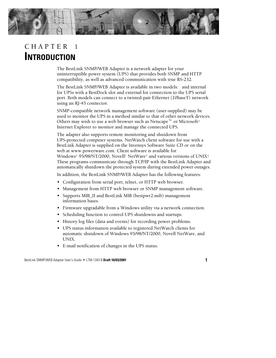 Ntroduction | Powerware BestLink IPK-0319 User Manual | Page 7 / 44