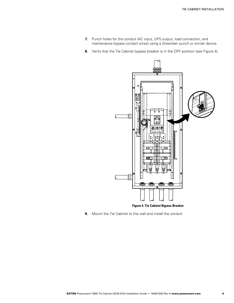 Powerware Tie Cabinet Powerware 9355 User Manual | Page 15 / 36