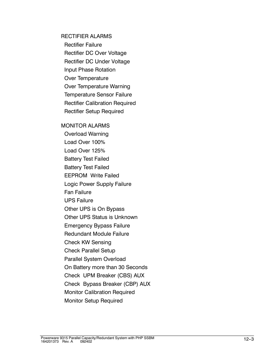 Powerware 9315s User Manual | Page 117 / 205