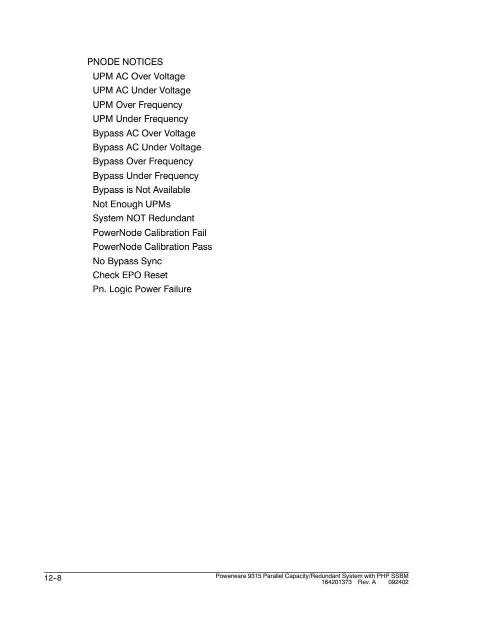 Powerware 9315s User Manual | Page 122 / 205