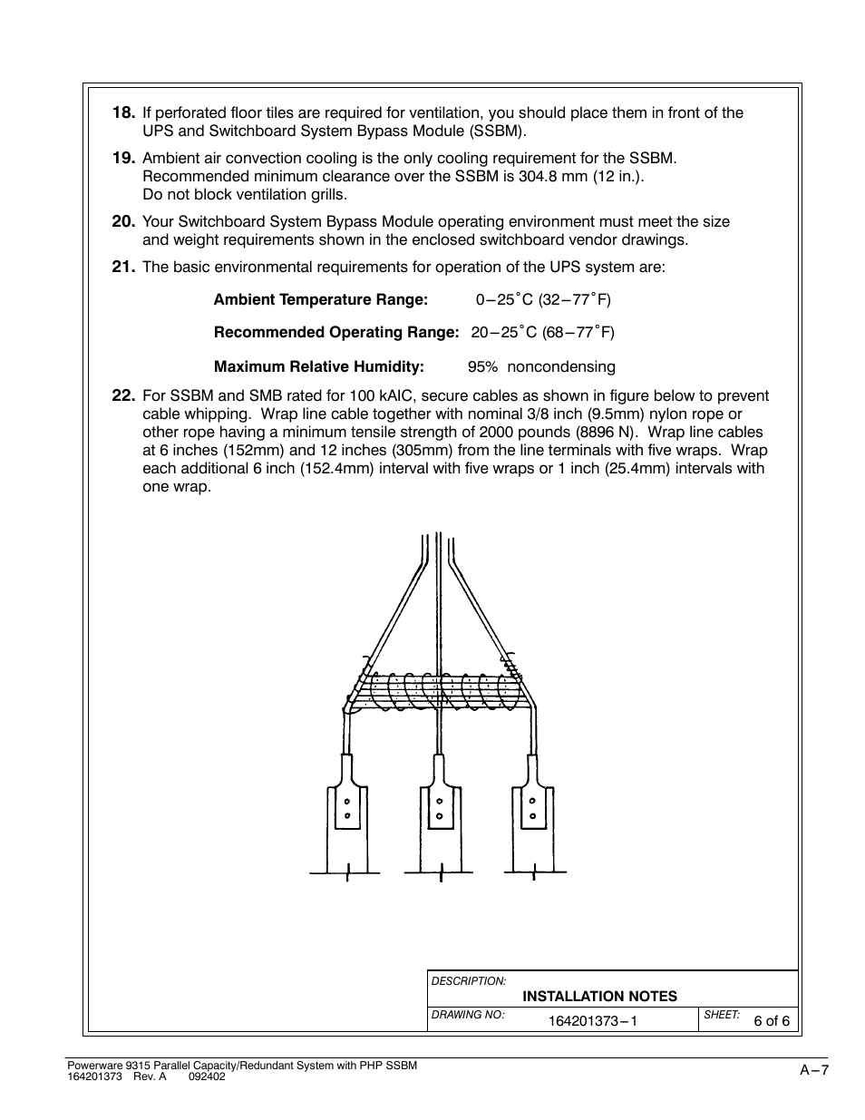 Powerware 9315s User Manual | Page 163 / 205