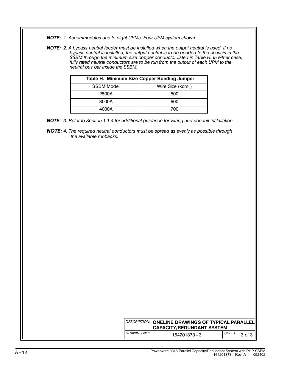 Powerware 9315s User Manual | Page 168 / 205