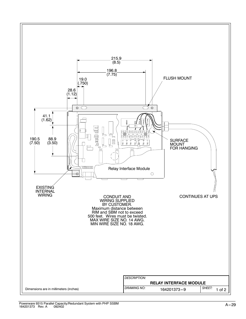 Powerware 9315s User Manual | Page 185 / 205