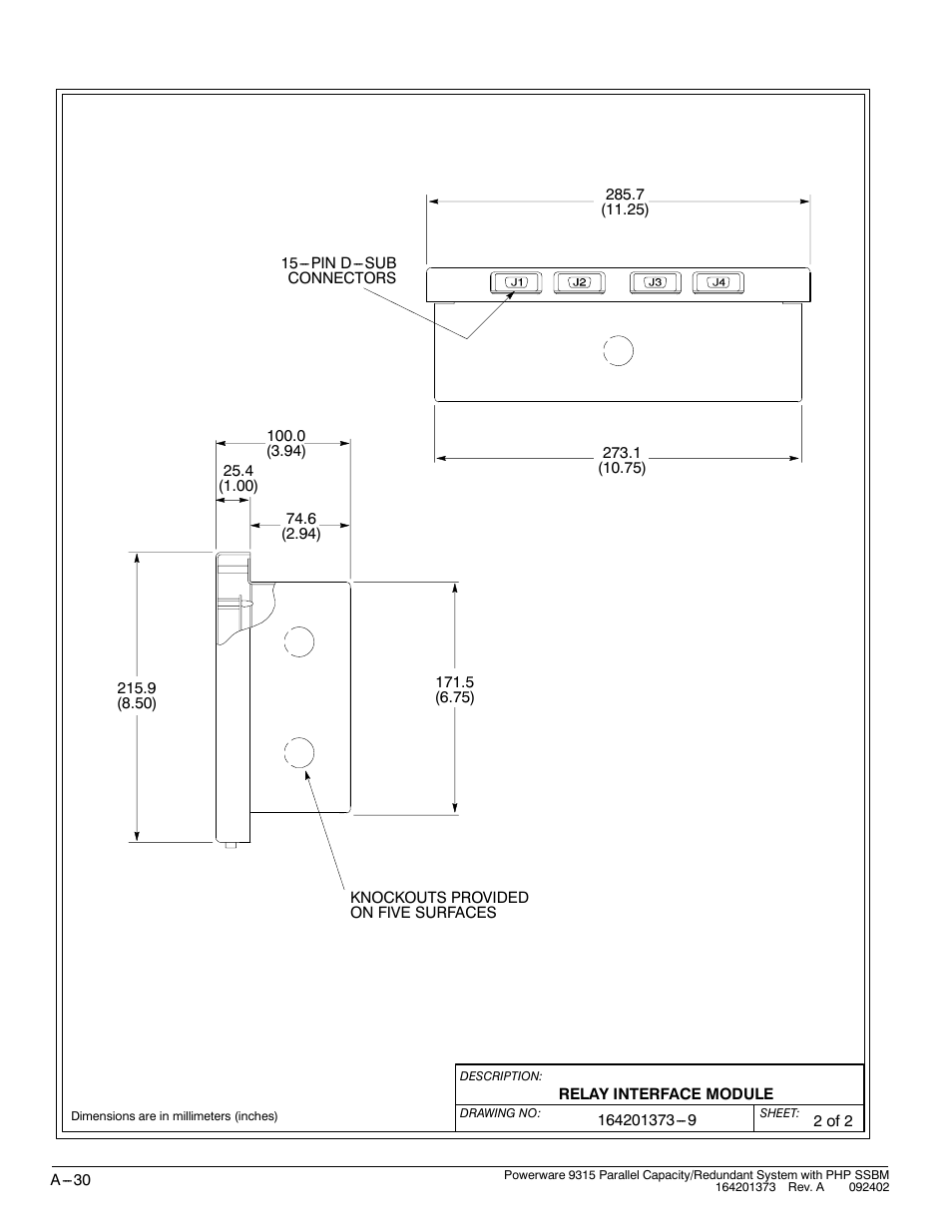 Powerware 9315s User Manual | Page 186 / 205