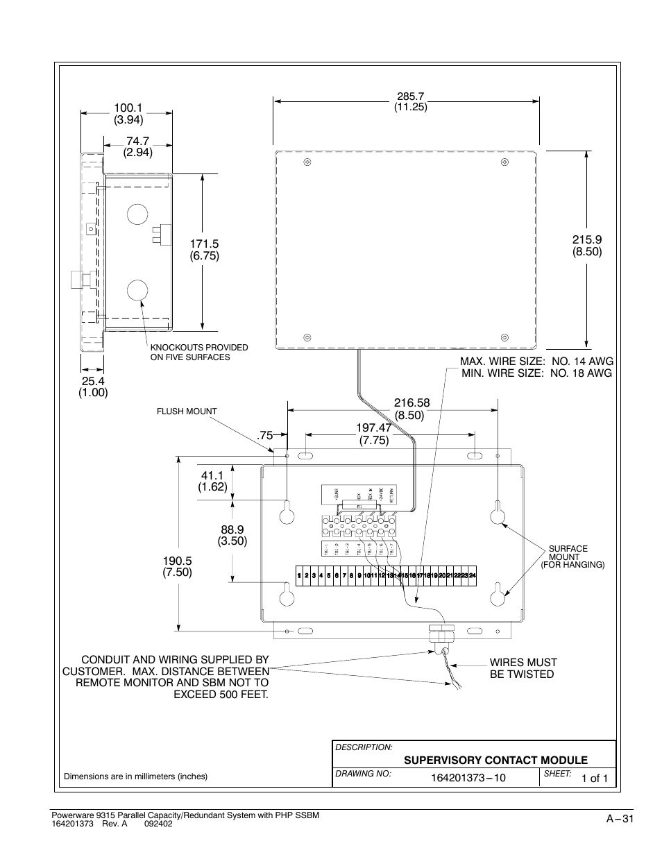 Powerware 9315s User Manual | Page 187 / 205