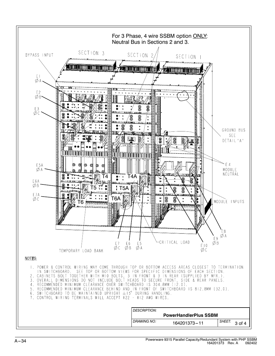 Powerware 9315s User Manual | Page 190 / 205