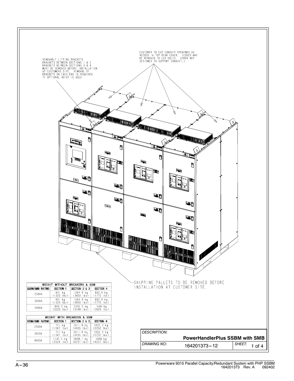 Powerware 9315s User Manual | Page 192 / 205