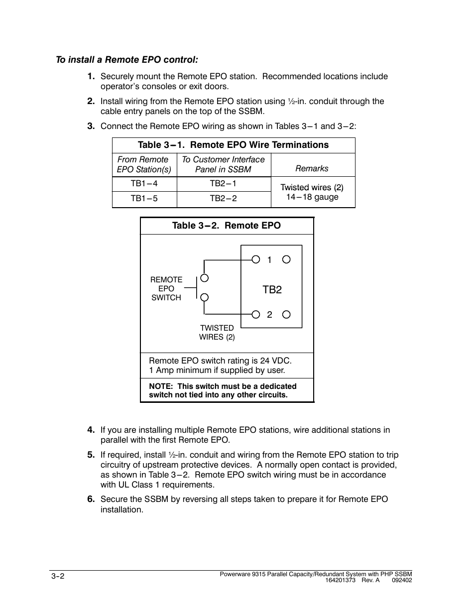 Powerware 9315s User Manual | Page 38 / 205