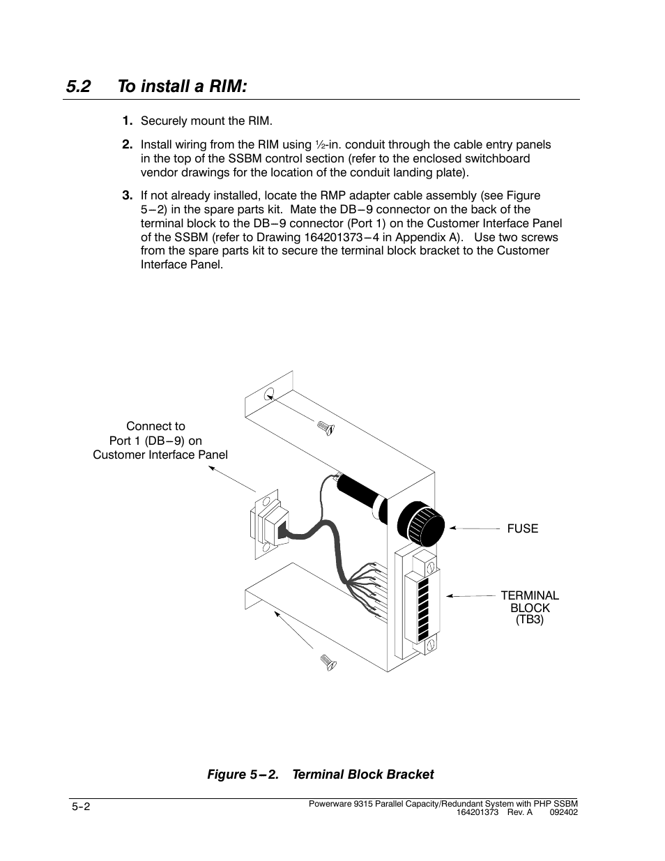 2 to install a rim | Powerware 9315s User Manual | Page 44 / 205