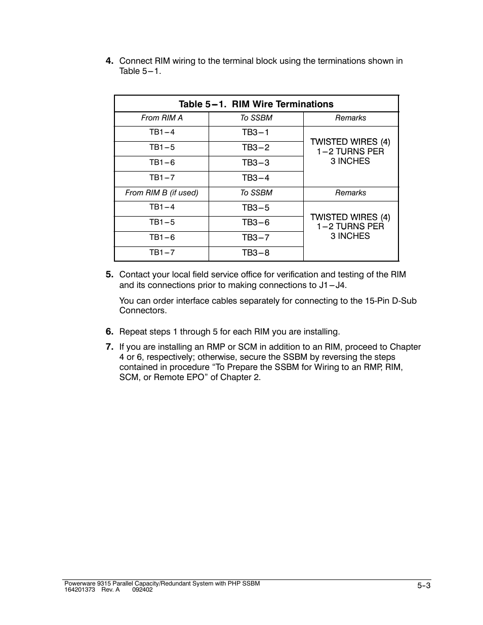 Powerware 9315s User Manual | Page 45 / 205