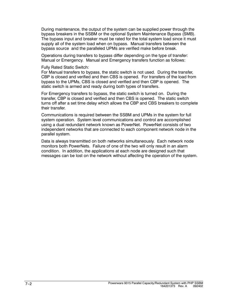 Powerware 9315s User Manual | Page 54 / 205