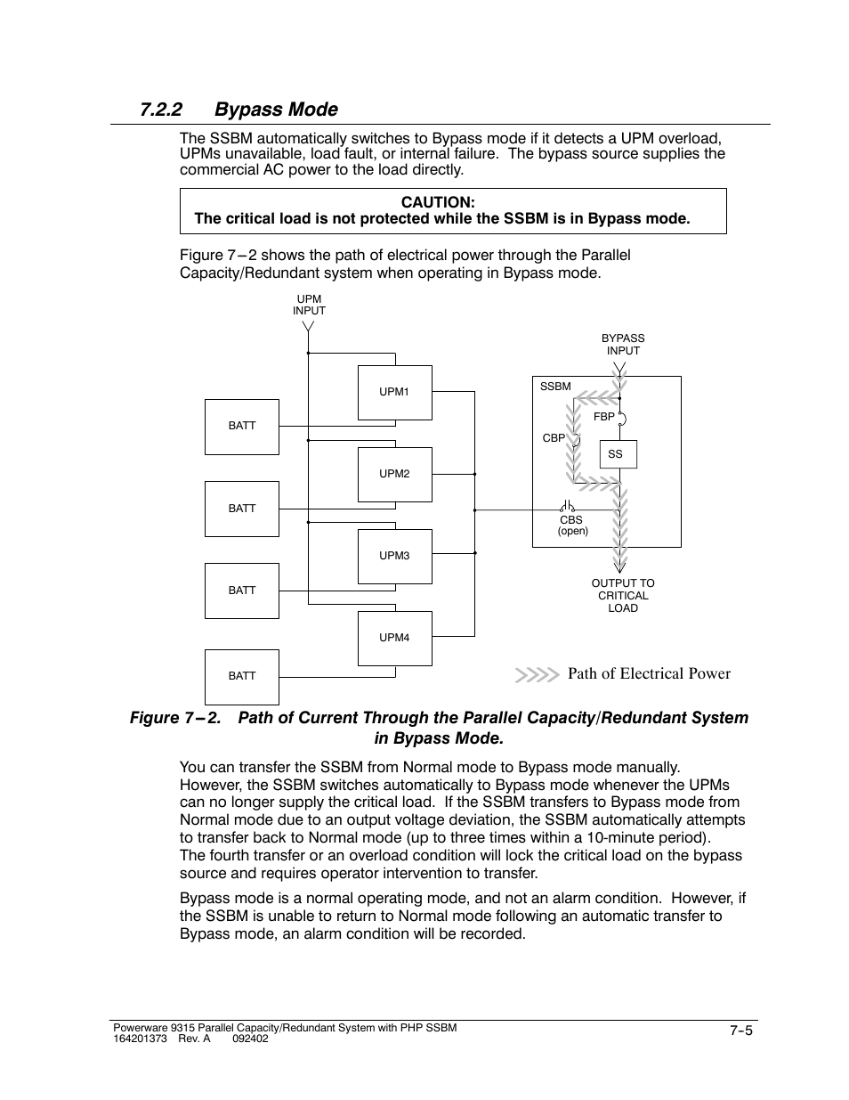 2 bypass mode | Powerware 9315s User Manual | Page 57 / 205