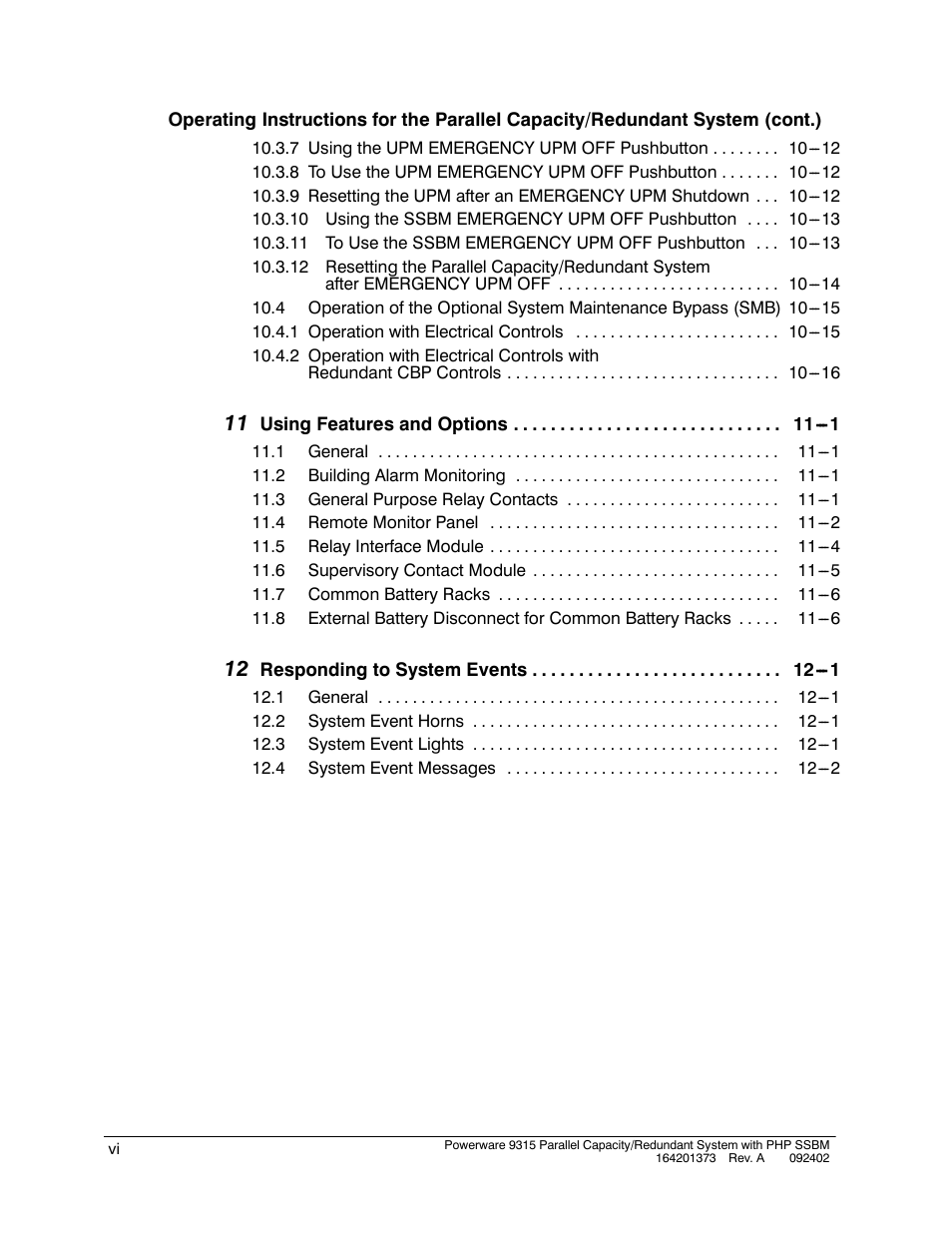 Powerware 9315s User Manual | Page 6 / 205