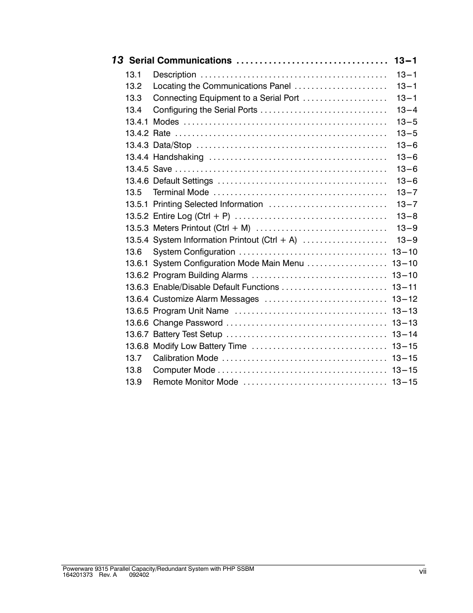 Powerware 9315s User Manual | Page 7 / 205