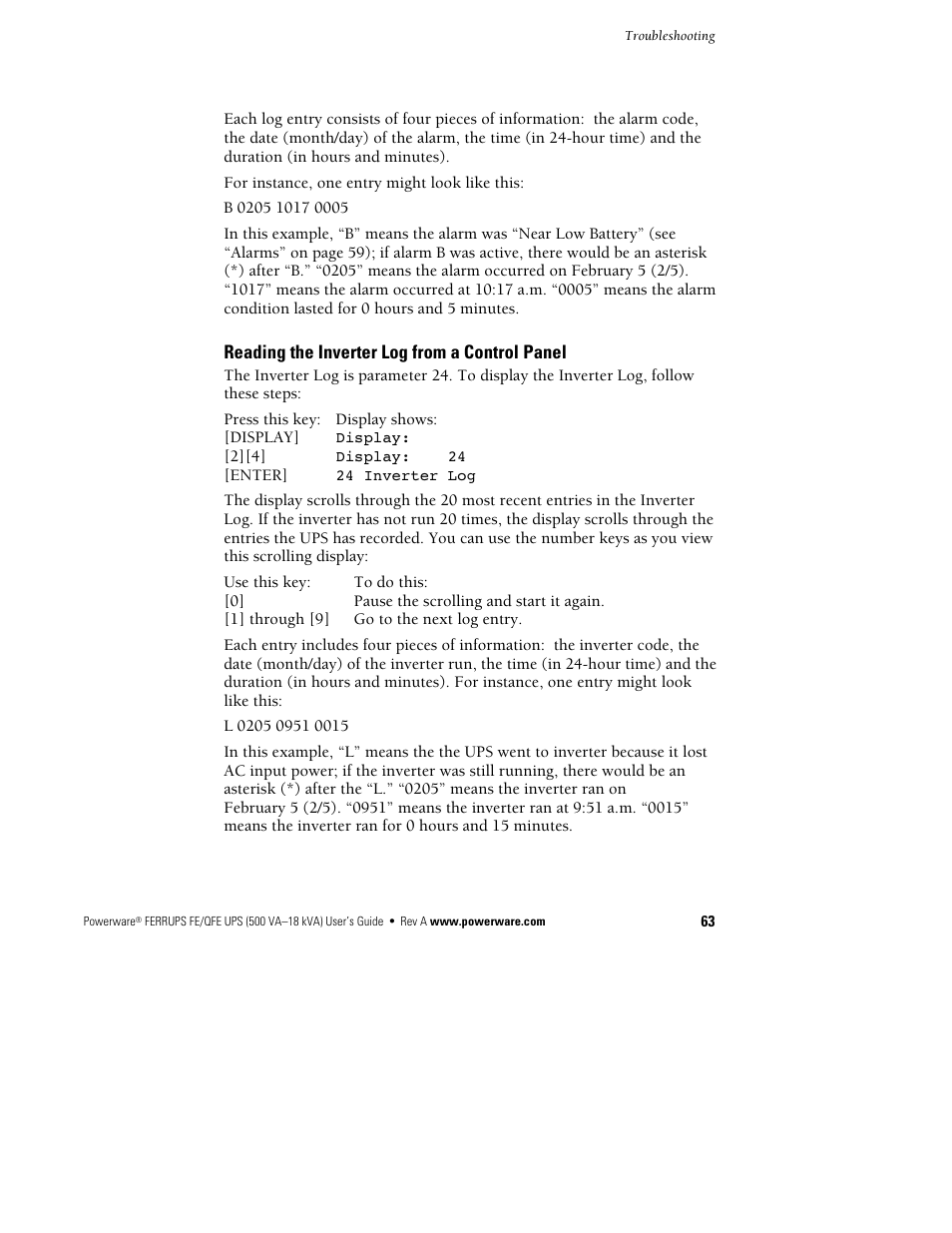 Powerware Ferrups FE/QFE UPS User Manual | Page 69 / 72