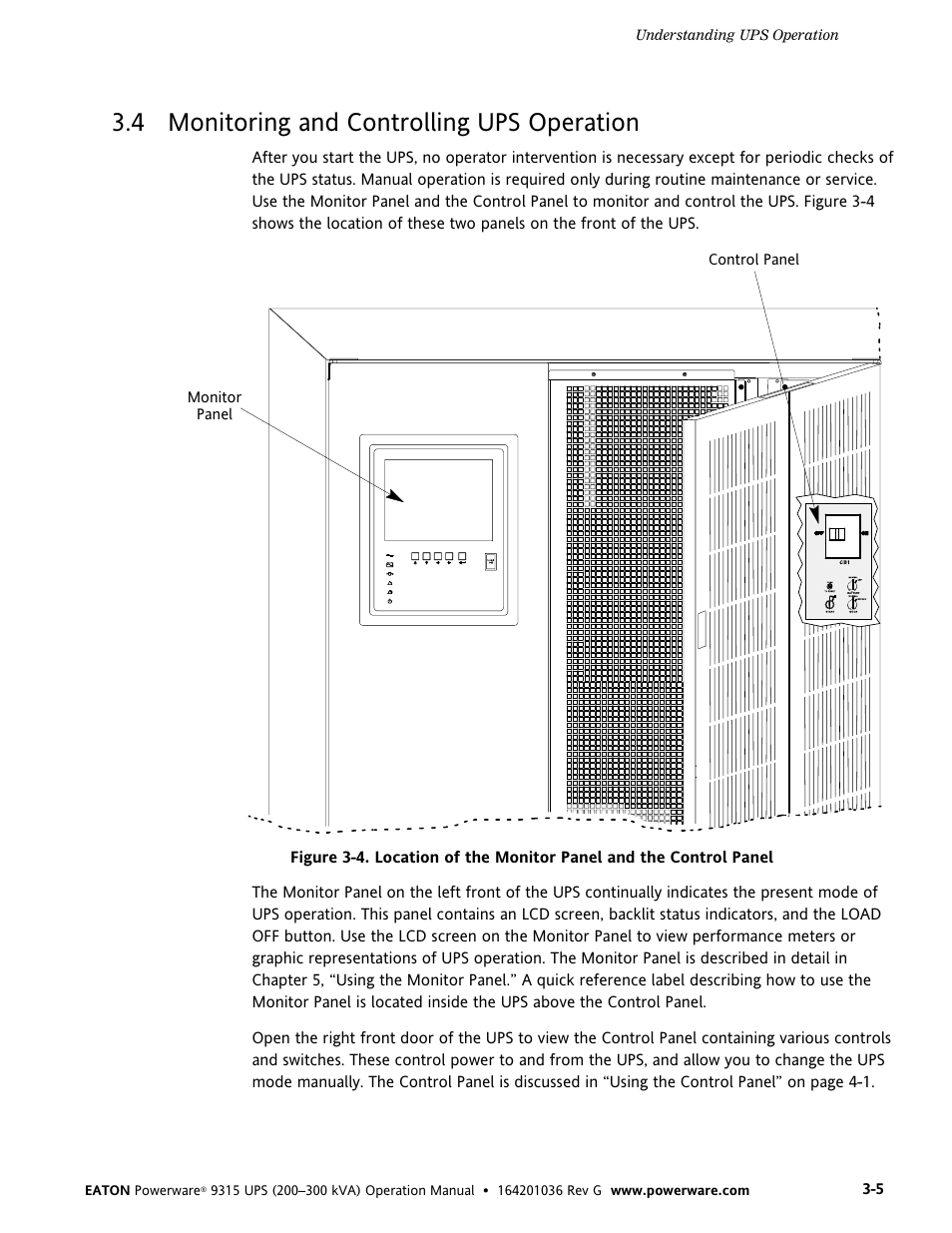 4 monitoring and controlling ups operation, Monitoring and controlling ups operation | Powerware 9315 UPS User Manual | Page 21 / 84