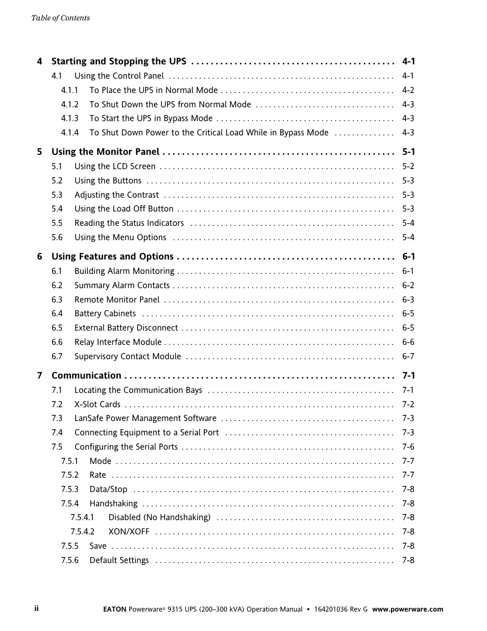 Powerware 9315 UPS User Manual | Page 4 / 84