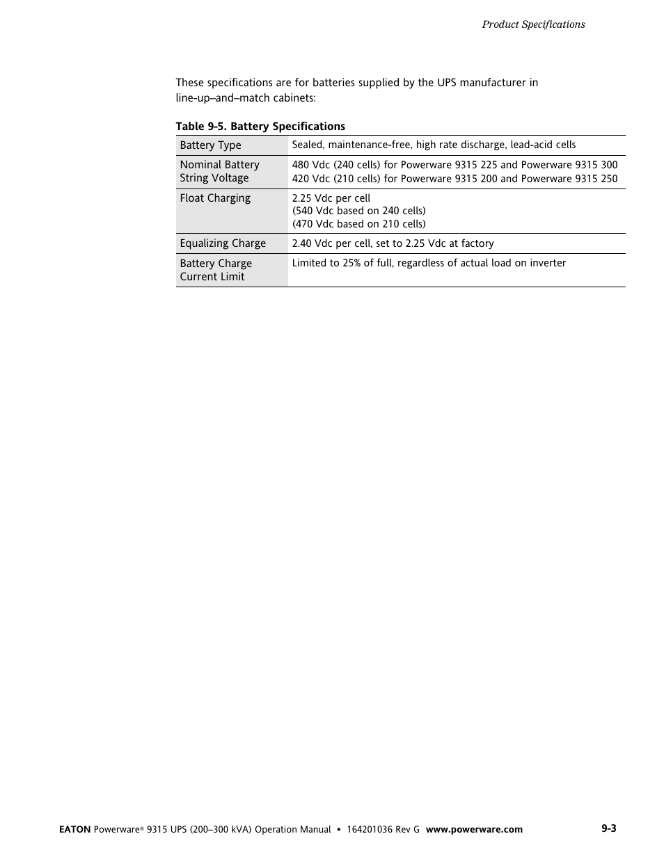 Powerware 9315 UPS User Manual | Page 73 / 84