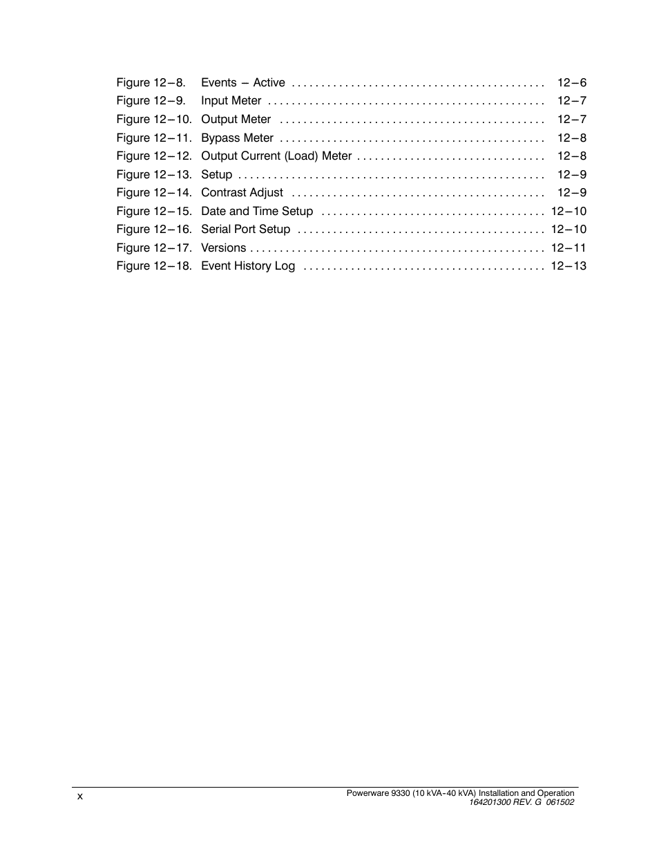 Powerware 9330 User Manual | Page 10 / 246