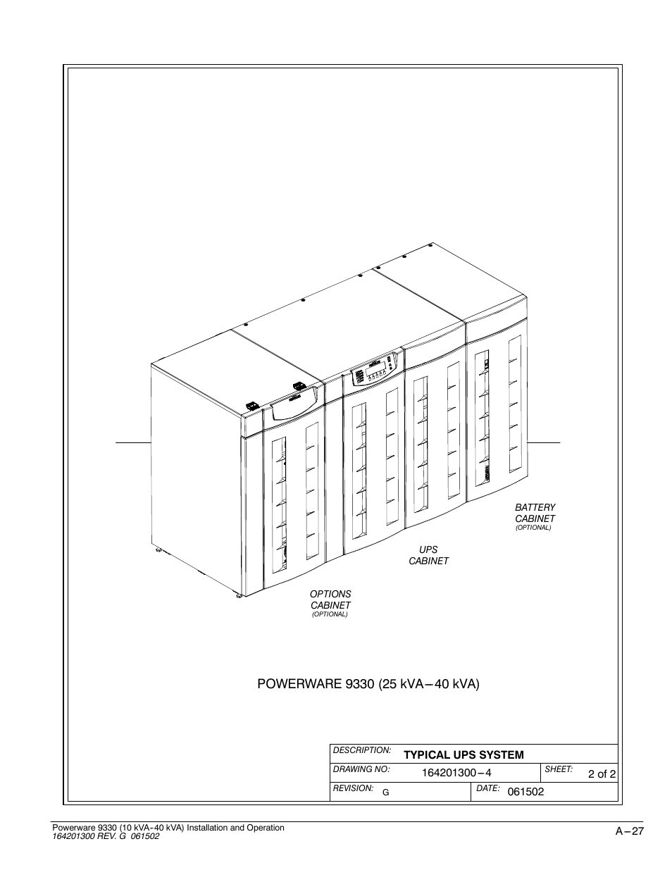 Powerware 9330 User Manual | Page 197 / 246