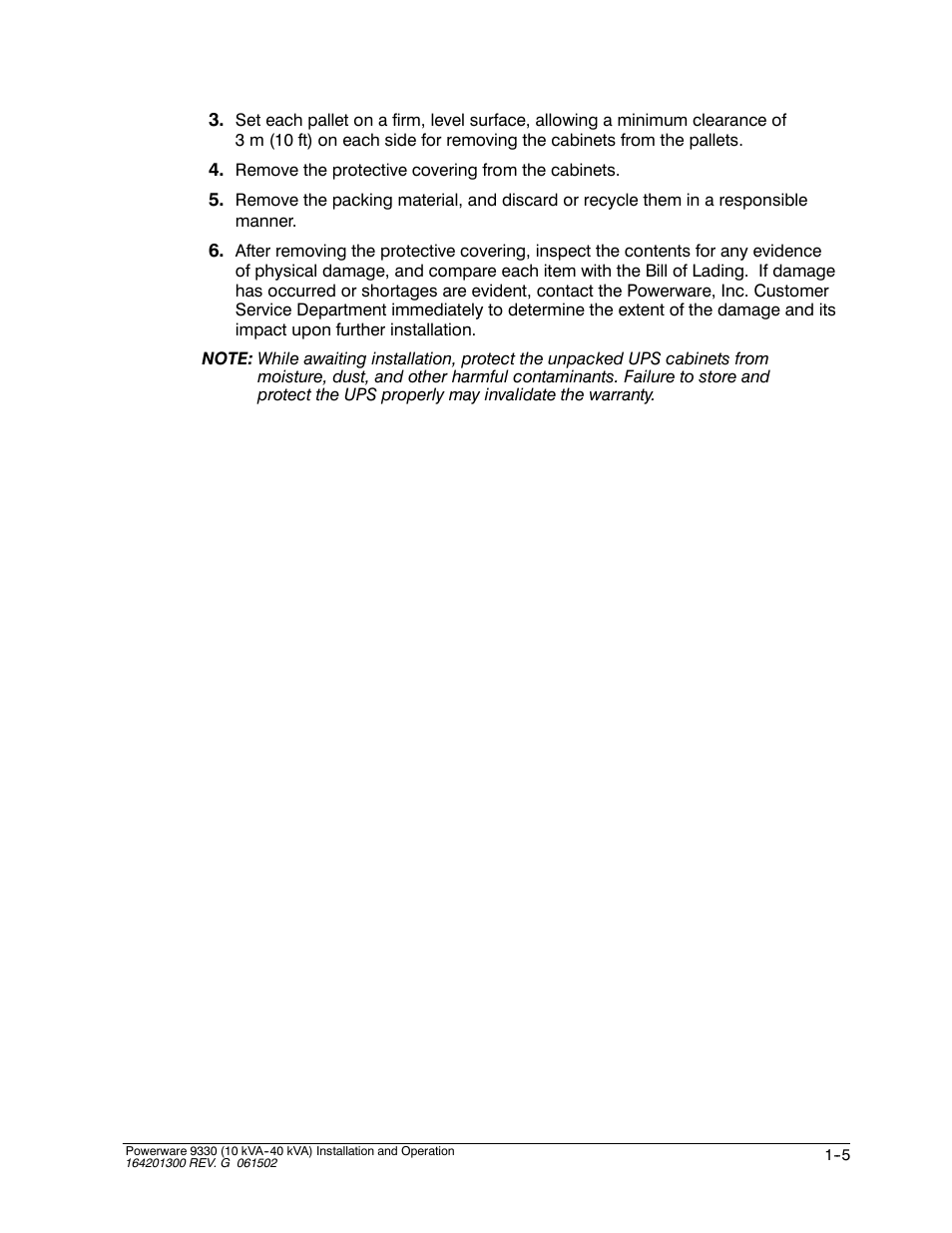 Powerware 9330 User Manual | Page 25 / 246