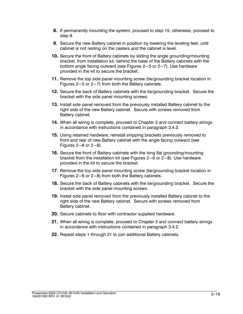 Powerware 9330 User Manual | Page 45 / 246