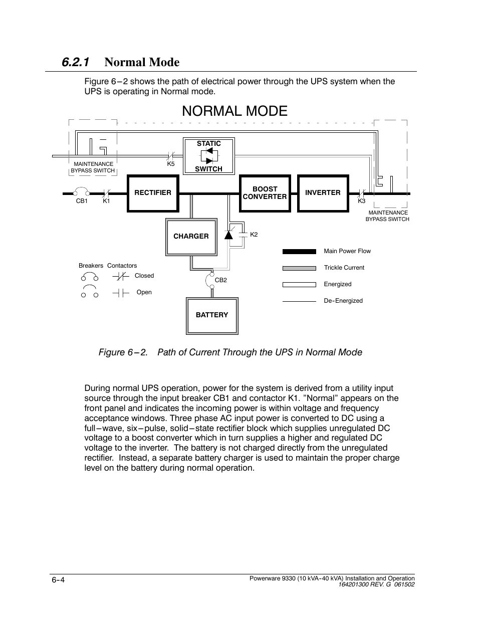 Normal mode, 1 normal mode | Powerware 9330 User Manual | Page 78 / 246