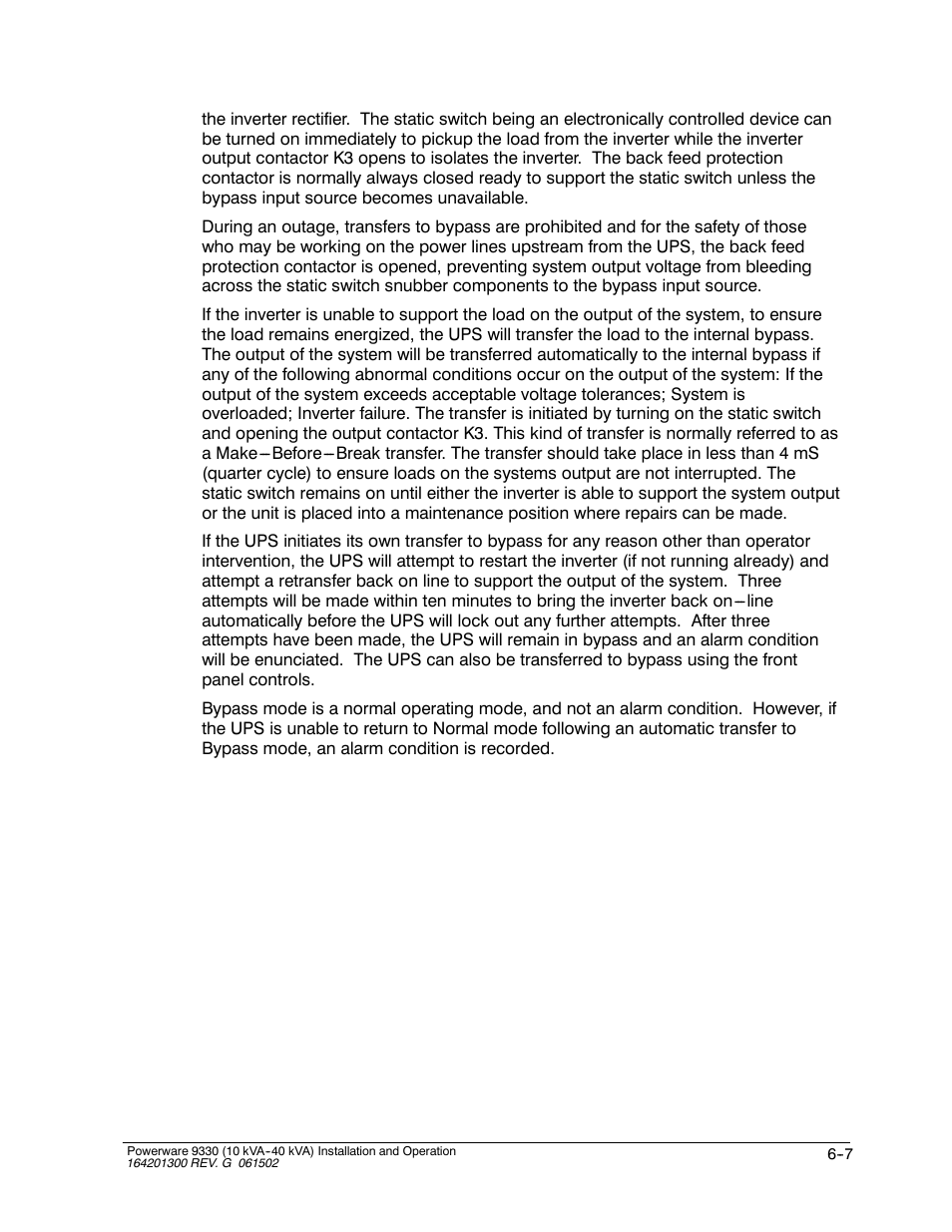 Powerware 9330 User Manual | Page 81 / 246
