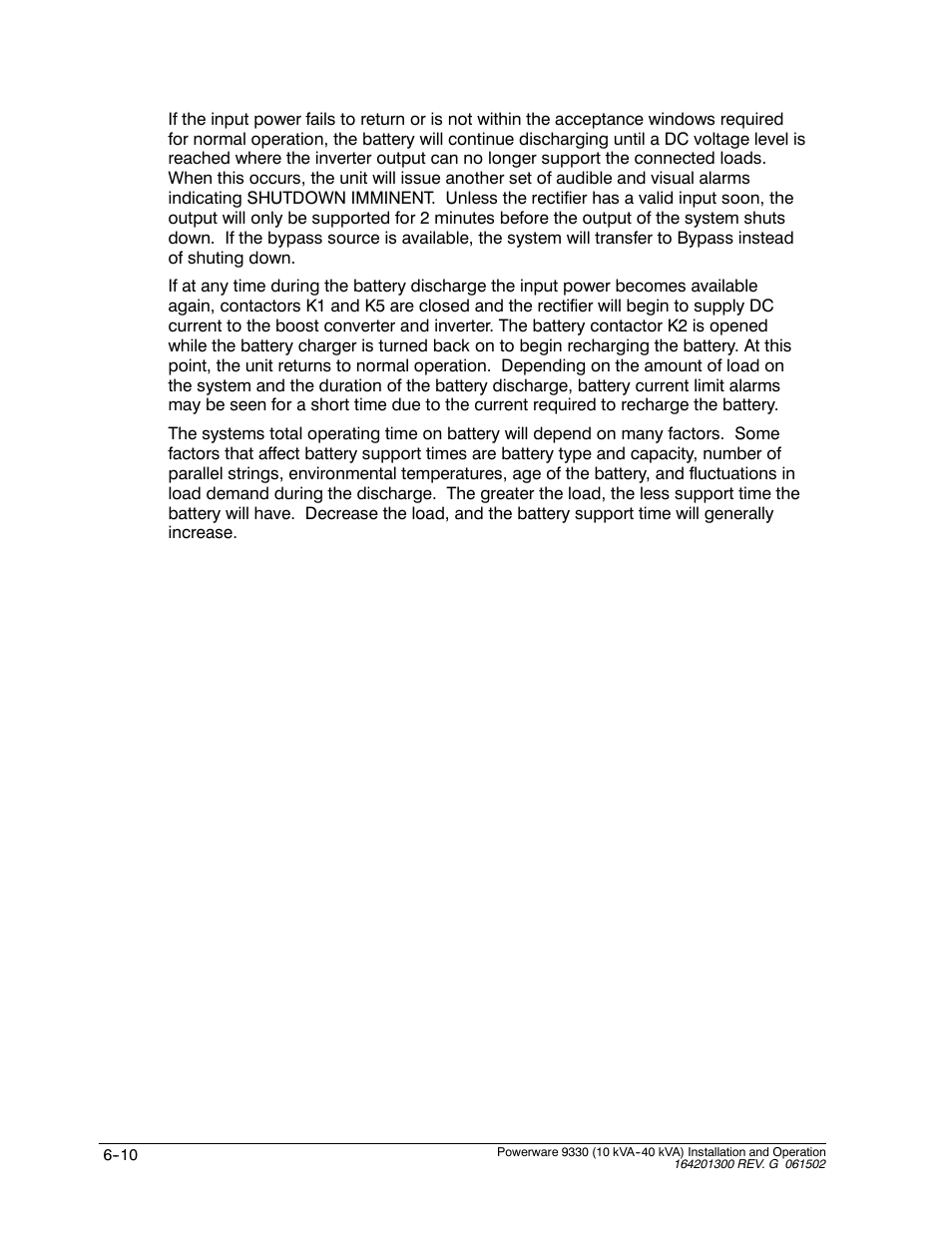 Powerware 9330 User Manual | Page 84 / 246