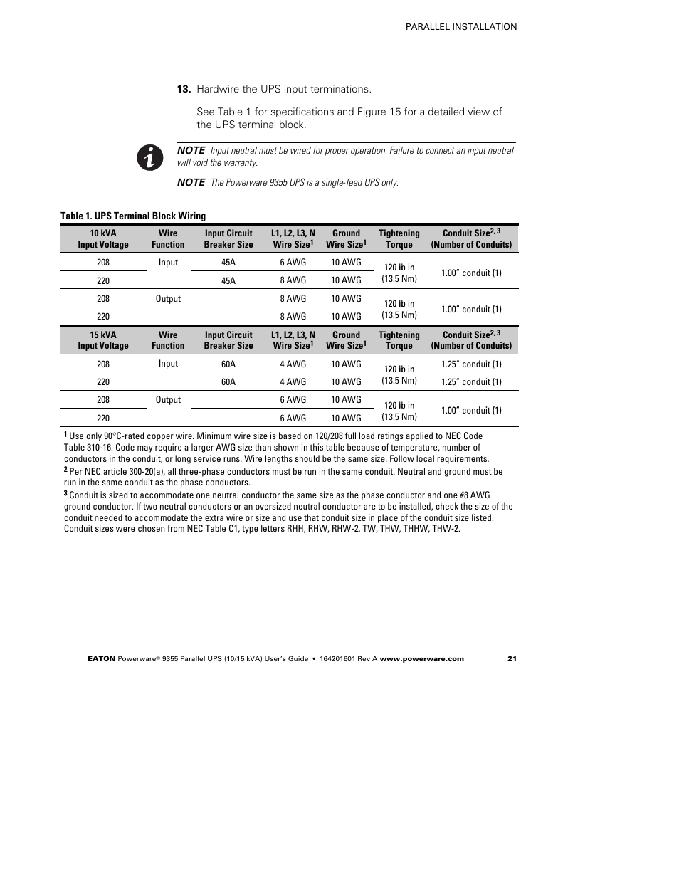 Powerware 9355 User Manual | Page 27 / 62