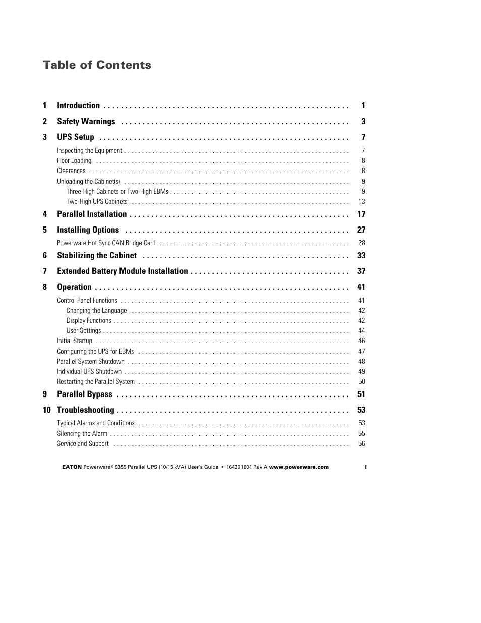 Powerware 9355 User Manual | Page 5 / 62