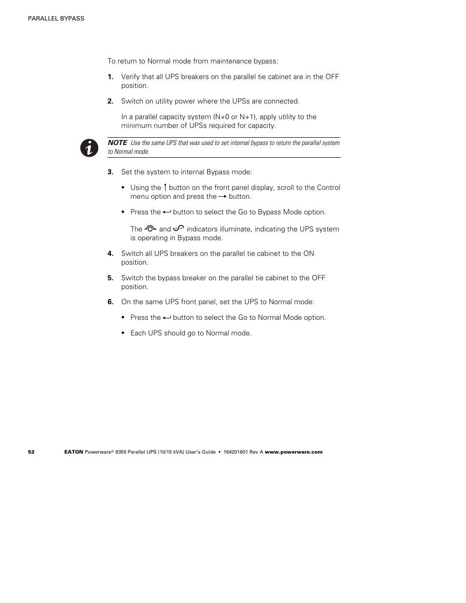 Powerware 9355 User Manual | Page 58 / 62