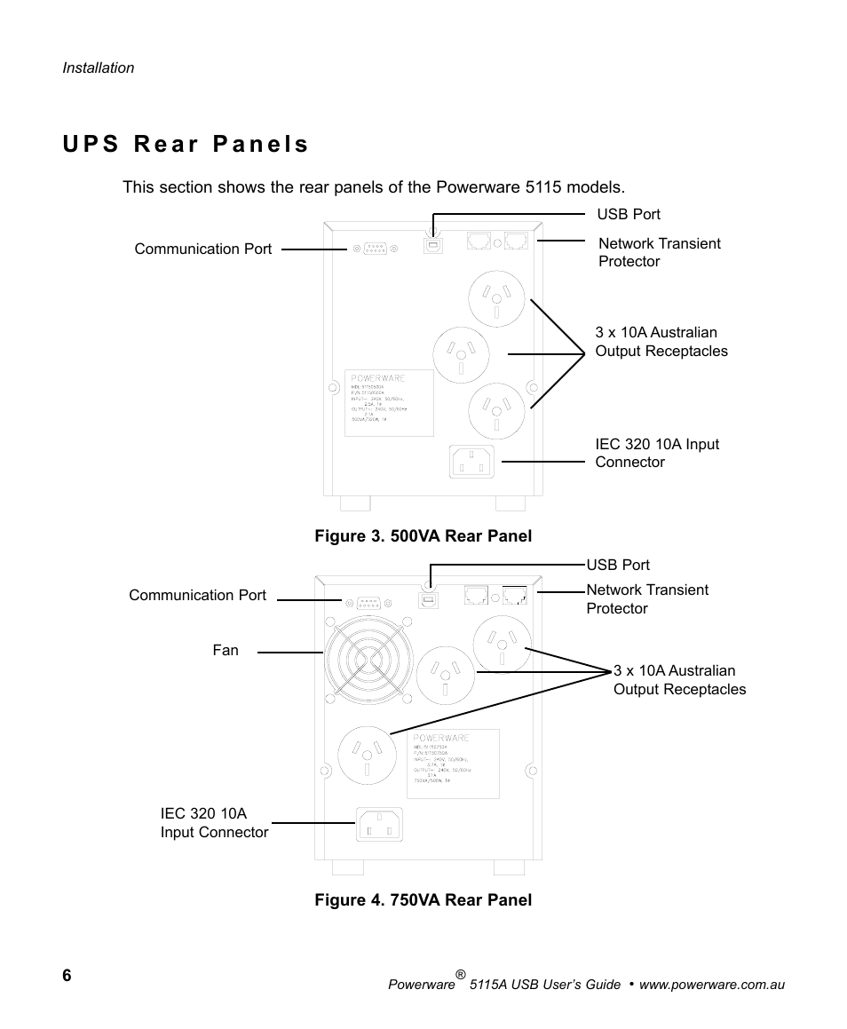 Powerware 5115A USB User Manual | Page 12 / 44